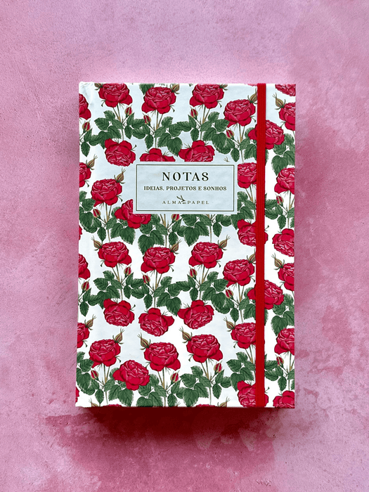 Caderno Rosas Capa Dura - Alma em Papel