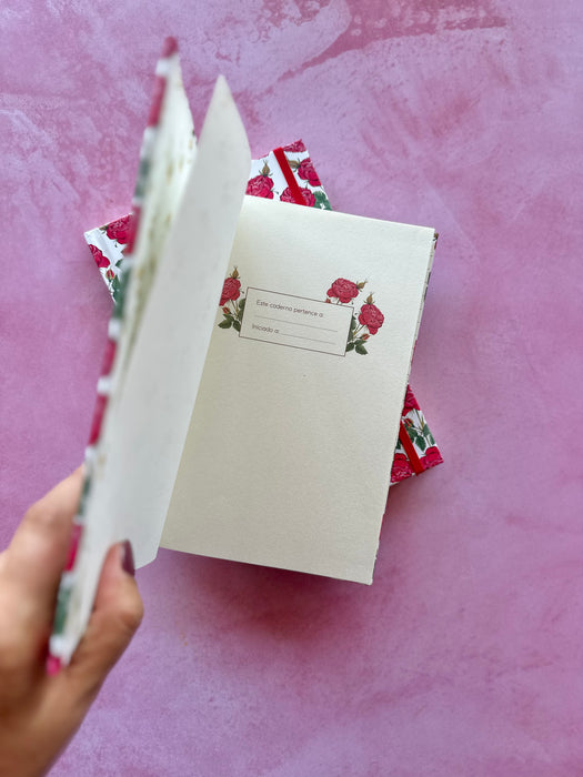 Caderno Rosas Capa Dura